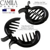 Camila Paris CP3294 French Hair Clip for Women, Girls Round Fish Hair Claw Clips Ponytail Holder Fashion Durable and Styling Hair Accessories for Women, Strong Hold No Slip Grip, Made in France