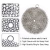 316 Premium Stainless Steel Cast Iron Cleaner, Chainmail Scrubber for Cast Iron Pan Pre-Seasoned Pan Dutch Ovens Waffle Iron Pans Scraper Cast Iron Grill Scraper Skillet Scraper HOVhomeDEVP (7 Inch)