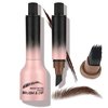 Brow Fection Angled Brush & Dip, Liquid Eyebrow Brush, Hair-Like Strokes Brow Pencil Waterproof Multi-Functional Non-Smudging Pressed Wild Eyebrow Pencil (#04 chocolate)