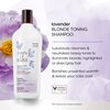 Bain de Terre Lavender Blonde Toning Shampoo, Neutralize Brassy Tones for Cool Blonde, Highlighted or Gray Hair, with Argan & Monoi Oils, Paraben-Free, Vegan, 13.5 Fl Oz