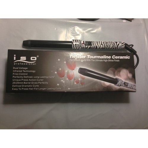 ISO Beauty Zebra Twister Curling Iron - 19mm