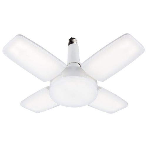 Satco S13146 Adjustable Multi-Beam LED Utility and Garage Ceiling Light, White, 5000K, 1 Count (Pack of 1)