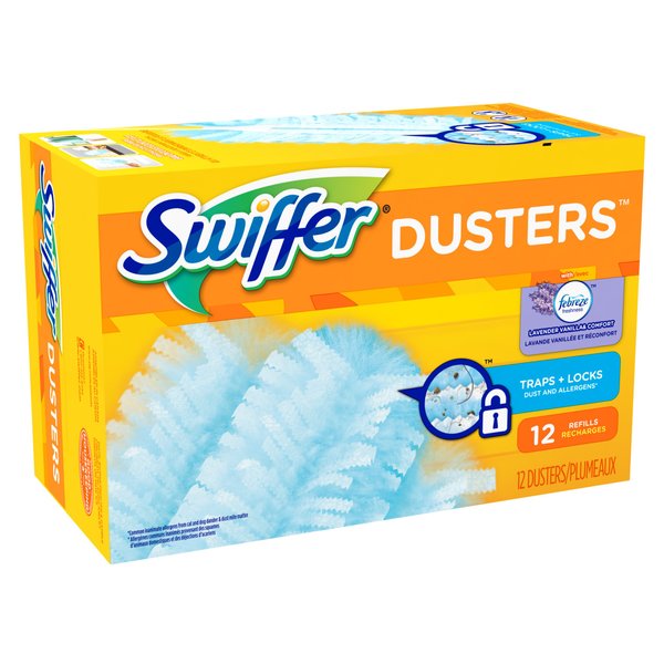 Swiffer 180 Dusters Refills with Febreze Lavender Vanilla & Comfort Scent, 12 Count