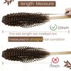 Hetto 14'' Clip in Extensions Wavy Human Hair Natural Curly Clip in Hair Extensions 7Pcs 105g +20g #4 Dark Brown Hair Extensions Clip in Human Hair Extensions Curly Hair
