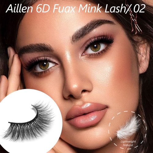 Aillen False Eye Lashes - Strip Lashes,6D Fluffy Volume & Natural Look Fake Eyelashes | Soft Reusable Faux Mink Lashes Pack