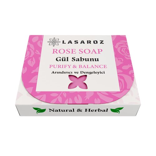 Organic Bar Soap Moisturizing Soap Made from Natural Oil | Skin Care Cleanser Shampoo | Hair Hand Face Body Bath Wash (Rose Soap)