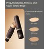 OBgE Natural Cover Foundation #21 (Ivory, 0.5oz) - Stick Foundation with Brush for Flawless Skin Tone Correction and Coverage. Long-Lasting Wear for Daily Use.