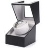 Aokelily Automatic Single Watch Winder, in Wood Shell and Black Leather/Carbon Fiber Leather, Japanese Motor