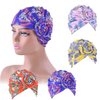 WKJHO 4 Pieces Womens Turban Hat Head Wraps for Women Twist Knot Pre-Tied Bonnet Turbans for Women Unique Leaf Pattern Beanie Cap Hats