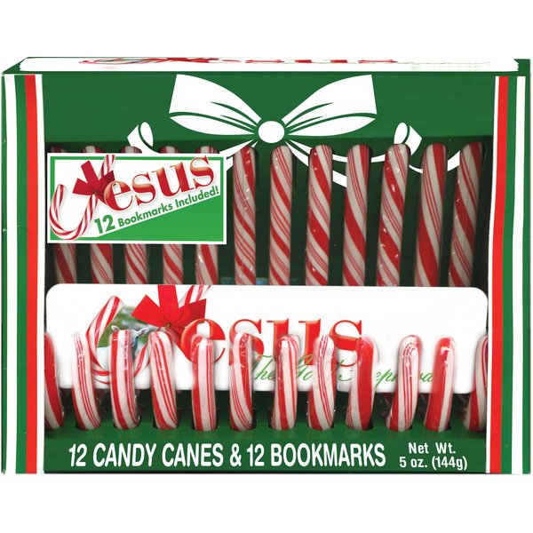 Scripture Candy, Jesus Sweetest Name I Know 12 Candy Canes & 12 Bookmarks Box Set