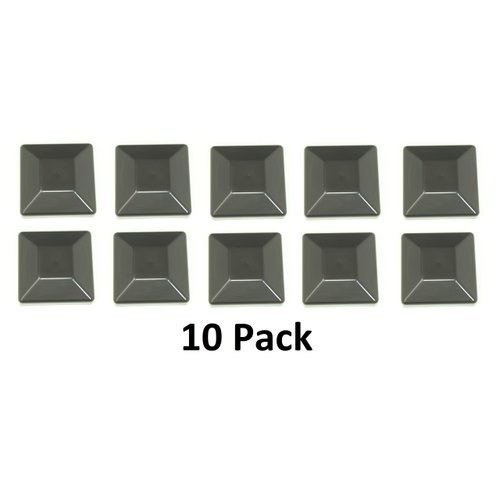 JSP Manufacturing Plastic New Fence Post Black Caps 4X4 (3 5/8") Pressure Treated Wood Made in USA MULITPACK Wholesale Bulk (10)