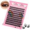 Bodermincer Lashes Clusters 10+12mm/12+14mm/14+16mm/16+18mm/10-12-14-16mm/14-16-18mm Mixed and 8-20mm to Choose Lashes Extension Kit lash Clusters Lashes Wispy Eyelash Extension （14-16-18mm Mixed)