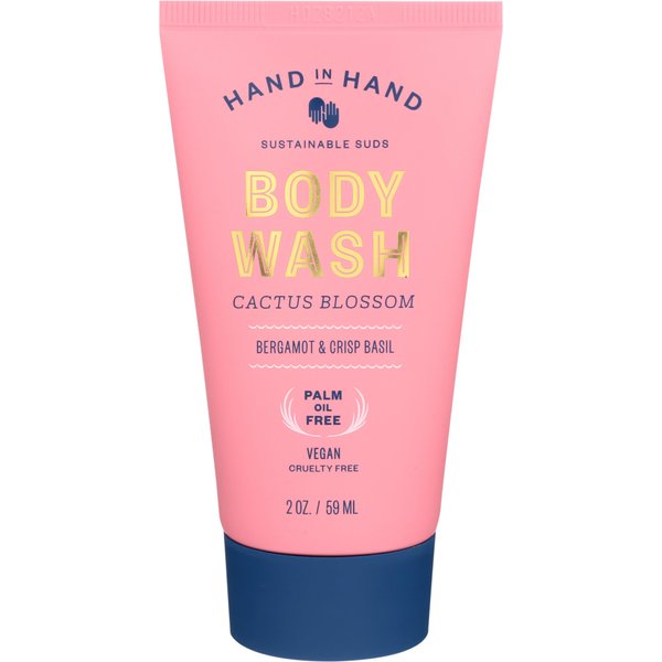 HAND IN HAND Bergamot & Crisp Basil Cactus Blossom Mini Body Wash, 2 FZ