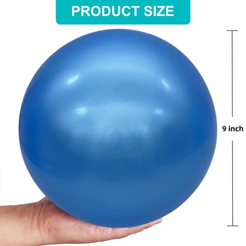 GCQJOQ 9 Inch Inflatable Bouncy Balls Playground Balls for Kids Indoor Outdoor Play Balls (Blue)