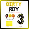Wonmelody Construction 3rd Birthday Party Decorations Dirty 3rdy Dump Truck Balloon Banner Party Decorations Black Gold Excavator Roadblock Barricade Construction Decors for 3rd Years Old Boy