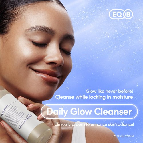 EQQUALBERRY pH Balanced Daily Glow Gel Cleanser 7.1 fl oz. 210ml Moisturizing finish, Gentle Gel Cleaning, Korean Skincare EWG Green
