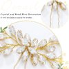 Unicra Bride Wedding Crystal Hair Pins Bridal Hair Pieces Wedding Hair Accessories for Women and Girls (Pack of 1) (Gold)