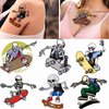 20Sheet Skateboard Sports Temporary Tattoos Stickers 240Pcs Party Decoration Supplies for Girls Boys Birthday Halloween Party Favors Goodie Bags Fillers Exchange Gifts School Prizes Game Rewards