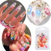 WEILUSI 100PCS Resin Kawaii Nail Charms Flat Back Fake Candy Slime Charms 3D Mixed Assorted Sweets Cake Mini Charms Rhinestones for DIY Craft Jewelry Making Nail Decoration