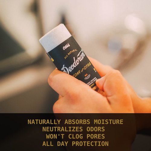 O'Douds Natural Deodorant for Men & Women - Vegan Deodorant - Aluminum Free Deodorant with No Parabens or Sulfates - Green Tea & Lemon Scent (3oz.)