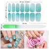 224 Pieces 16 Sheets Full Nail Wraps Nail Polish Stripes Nail Polish Stickers Self-Adhesive Nail Decals with Nail File Manicure Kit for Women Girls DIY Nail (Mixed Adornment Series)