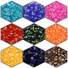 4500 Pcs SS12 3mm AB Flatback Rhinestones for Nails Art Crafts Glitter Round Shine Gems Crystals DIY Clothes Shoes （Black-Bottom Purple Red AB）
