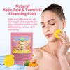 Turmeric Cleansing Pads,Deep Cleansing Helps Balance Skin Turmeric Glow Wash Facial Exfoliating Scrub Sponges.(40 Pcs) ﻿