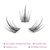 DIY Eyelash Extension, 3D Effect Individual Melt Flare Lash Cluster Natural Lashes Set, Home Eyelash Extension, D curl Lashes Pack 12mm,14mm (14MM-Spikes)