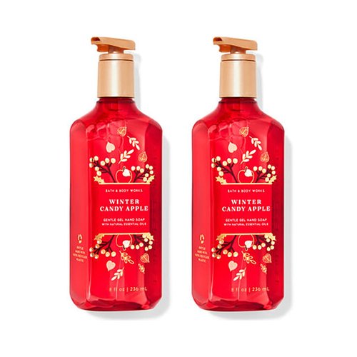 Bath & Body Works Deep Cleansing Gel Hand Soap 2 Pack 8 oz. (WInter Candy Apple), 16.0 Fl Oz