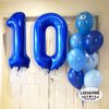 Blue 30 Number Balloons 40 Inch Giant Laser Navy Blue 30 Helium Balloons for 30th Boys Birthday Party Supplies 30th Anniversary Events Decorations