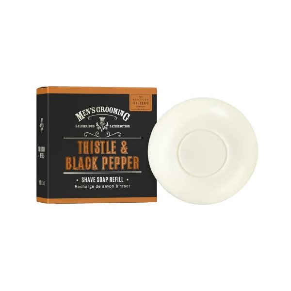 Scottish Fine Soaps Thistle & Black Pepper Shave Soap Refill 100g