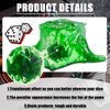 Deekin Dice Jail Gelatinous Cube Dice Prison Resin Dice Cage, 7 Role Playing Dice with Dice Container Black Polyhedral Dice Set Miniature Accessory for Gatherings Activity Party Game Gift Set (Green)