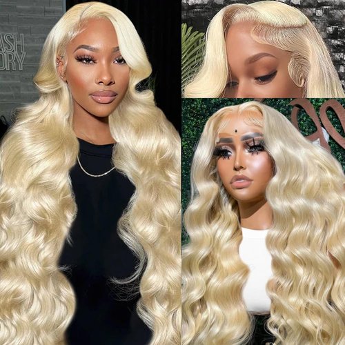 XIAPAY 13x6 613 Lace Front Wig Human Hair 28 Inch Blonde Wig Human Hair Body Wave Blonde Lace Front Wigs Human Hair 613 Human Hair Wig HD Lace Frontal Wigs Human Hair Pre Plucked
