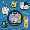 SpongeBob SquarePants Coloring and Activity Tin Box for Kids, with Crayons, Stickers, Sketch Pad, Mess Free Crafts Color Kit for Toddlers, Boys, and Girls Bookmark Included