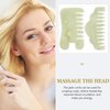 MAGICLULU 2Pcs Jade Gua Sha Scraping Massage Comb Wide Tooth Comb for Head