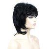 Aimole Short Layers Shaggy Full Wig Natural Wavy Hair Black Wigs Synthetic Hair Women Capless Wig (1 Black)