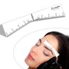 Eyebrow Ruler Stencils, Mapping Brow Tools Microblading Stickers Permanmemt Makeup Eyebrow Shaping Kit Self Adhesive Measurement Ruler for Tattoo Supplies (1 Bag - 5Pcs)