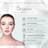 Project E Beauty Portable Electric Facial Brush 360° Rotating Face Cleanser Travel Cleansing Brush Set with 3 Exfoliating Brush Heads for Men & Women Use