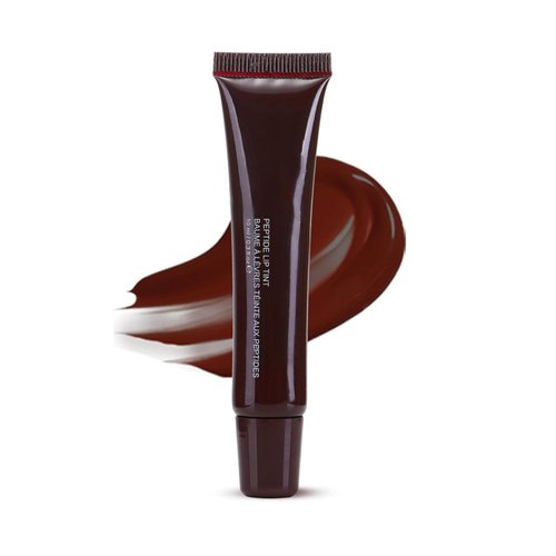 MAEPEOR Lip Glowy Balm 5 Colors Plumping Hydrating Lip Butter Balm and Nourishing Lip Care Lip Treatment Glossy Finish Non-sticky Tinted Lip Balm (04 Espresso)