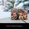 Tree-Free Greetings Christmas Cards and Envelopes, Holiday Card Set, 5 x 7 Inch Blank Cards, Box Set of 10, Horsing Around Holiday, (HB93243)