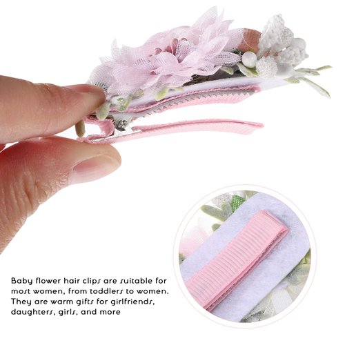 9Pcs Flower Hair Clips Artificial Rose Hair Barrettes Floral Wedding Beach Party Decor Hair Accessories for Women Girls