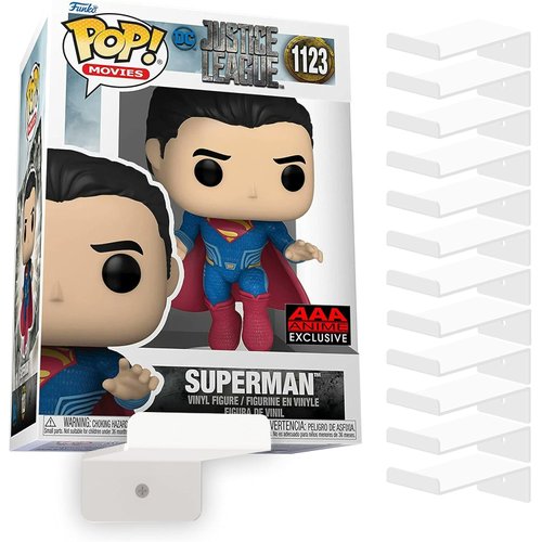 Tapeera 12-Pack White Acrylic Display for Funko Pop Shelves - Suitable for In-The-Box Figures With Soft Protector - 4-Inch Vinyl Funko Pop Wall Display - Boxed Action Figure and Funko Pop Display Case