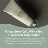 emerginC Scientific Organics Grape Stem Cell, White Tea + Seaweed Body Butter - Nourishing Plant Stem Cell Cream with Vitamins A, C, E for Dry Skin (6.7 oz, 200 ml)