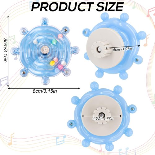 PEUTIER Parrot Spinner Toy, Medium Small Funny Parakeet Conures Toy Interactive Parrot Toy Bird Toy Spinning Rattle Cockatiel Toys Bird Cage Accessories for Entertainment Chewing Exercise