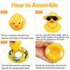 wonuu Car Rubber Duck, Yellow Duck Decoration Dashboard with Sun Hat Swim Ring Necklace Sunglasses for Car Dashboard Decorations
