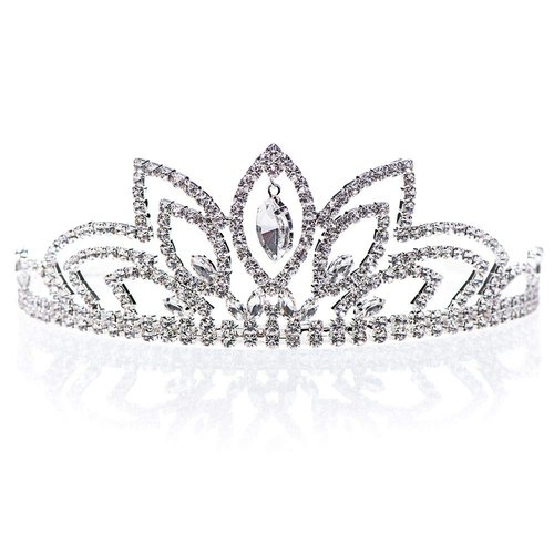 Anderson's Rhinestone Tiara, 2 1/4 Inches, Woman's Crown, Wedding/Prom Tiara, Queen Or Princess Tiara For Prom, Homecoming, Pageant, Wedding, School Dance, Award, Costume, Party, Event