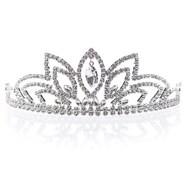 Anderson's Rhinestone Tiara, 2 1/4 Inches, Woman's Crown, Wedding/Prom Tiara, Queen Or Princess Tiara For Prom, Homecoming, Pageant, Wedding, School Dance, Award, Costume, Party, Event