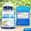 YounGlo Research Coconut Oil 1000 mg 100% Cold-Pressed Organic Extra Virgin Coconut Oil 180 Vegan Softgel Capsules Keto-Friendly Dietary Supplement Support for Hair, Nails & Skin Health