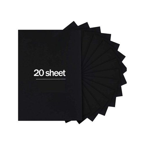 20 Sheets Black Cardstock 8.5 x 11, 250gsm/92lb Black cardstock Paper for DIY Arts Christmas Cards Making, Black Craft Paper for Invitations, Stationary Printing,Scrapbook Supplies