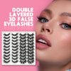 Eyelashes Lashes False Eyelashes Pestañas Lashes Wispy False Lashes Pestañas Postizas Naturales Strip Lashes Eyelash Natural Eyelashes Eyelash Extension 20 Pairs Cat Eye Lashes (Kiromiro)